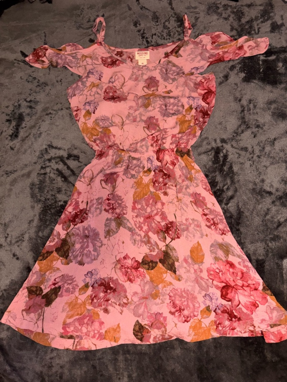 Mossimo Supply Co. Pink Floral Cold-Shoulder Dress